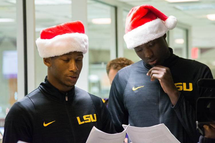 Photos LSU men's basketball team visits OLOL Photos