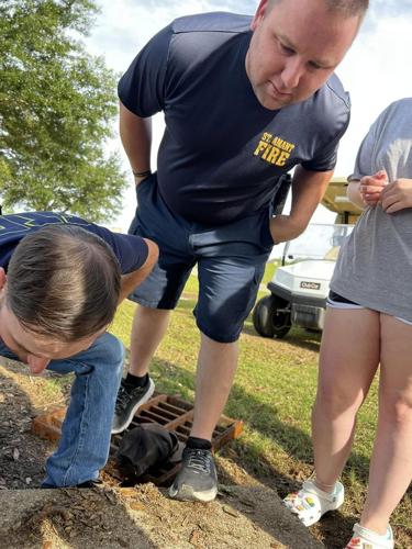 Photos: Volunteer firefighters rescue baby ducks from drain as mom ...