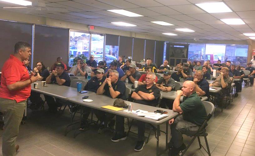 Ascension Parish volunteer firefighters get training in industrial