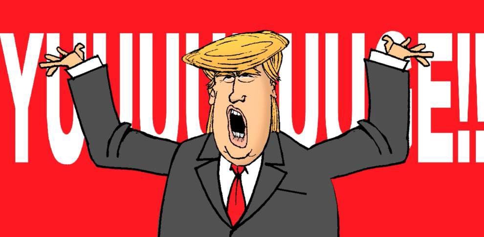 Donald Trump like you've never seen him! He's 'the pitchman' in this Walt Handelsman animation _lowres