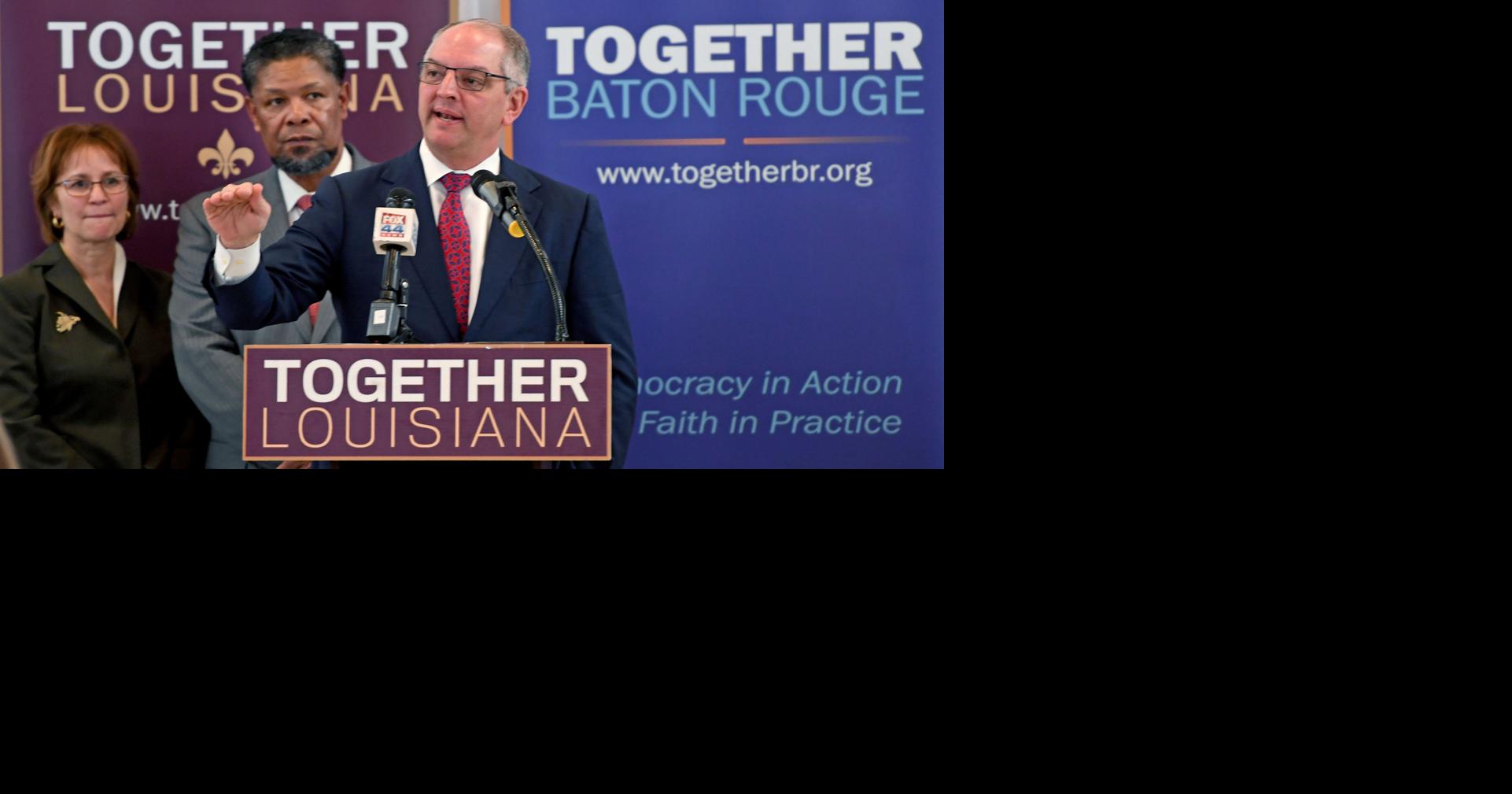 Louisiana governor candidates meet friendly crowds at separate events