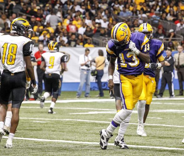 Lutcher quarterback Jontre Kirklin celebrates state title, while St