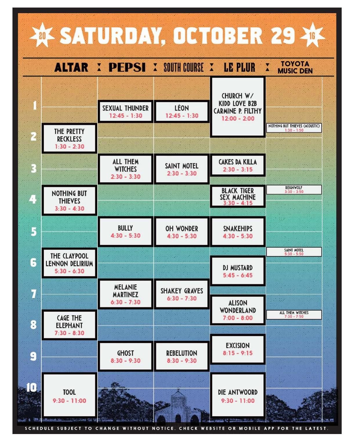 2016 Voodoo Fest releases full schedule, with performance times and