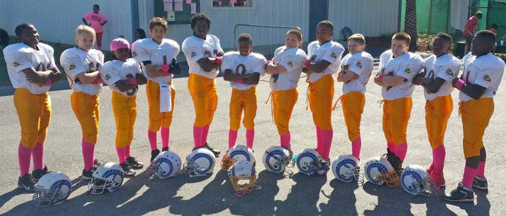 Slidell Youth Football Association joins fight against breast cancer _lowres
