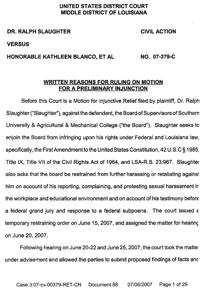 Judge Tyson's ruling in Anderson case