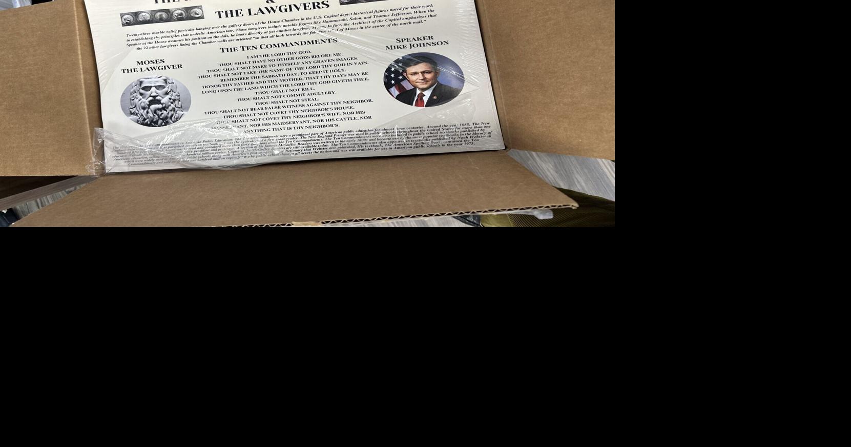 Louisiana public schools receive donated Ten Commandments posters amid legal battle