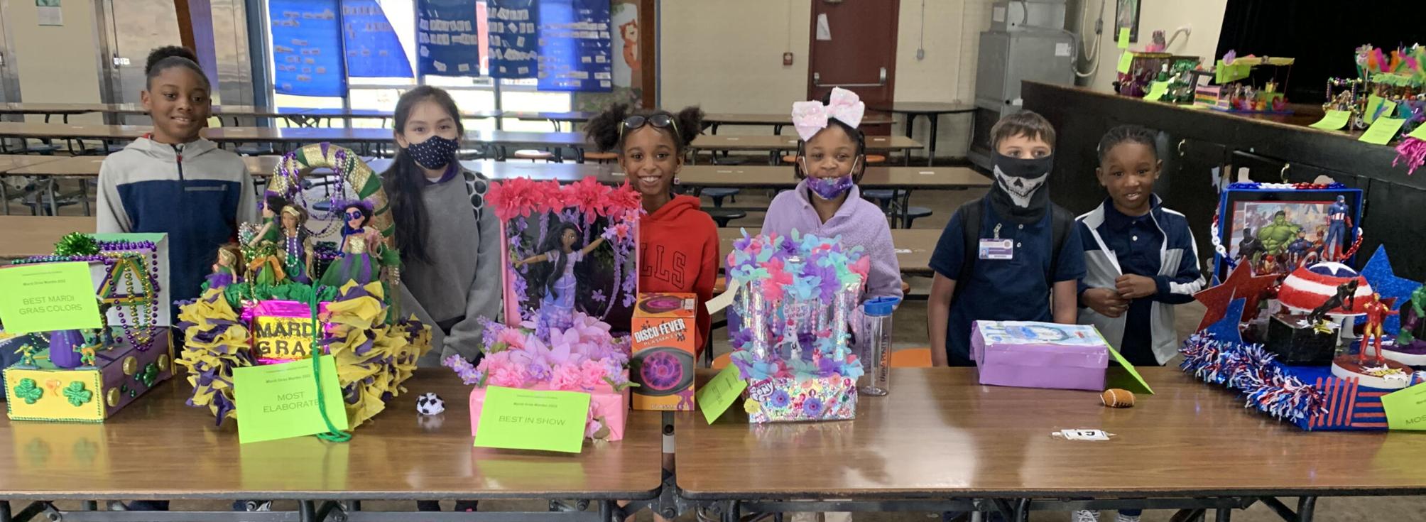 Independence Leadership Academy students celebrate with Mardi Gras