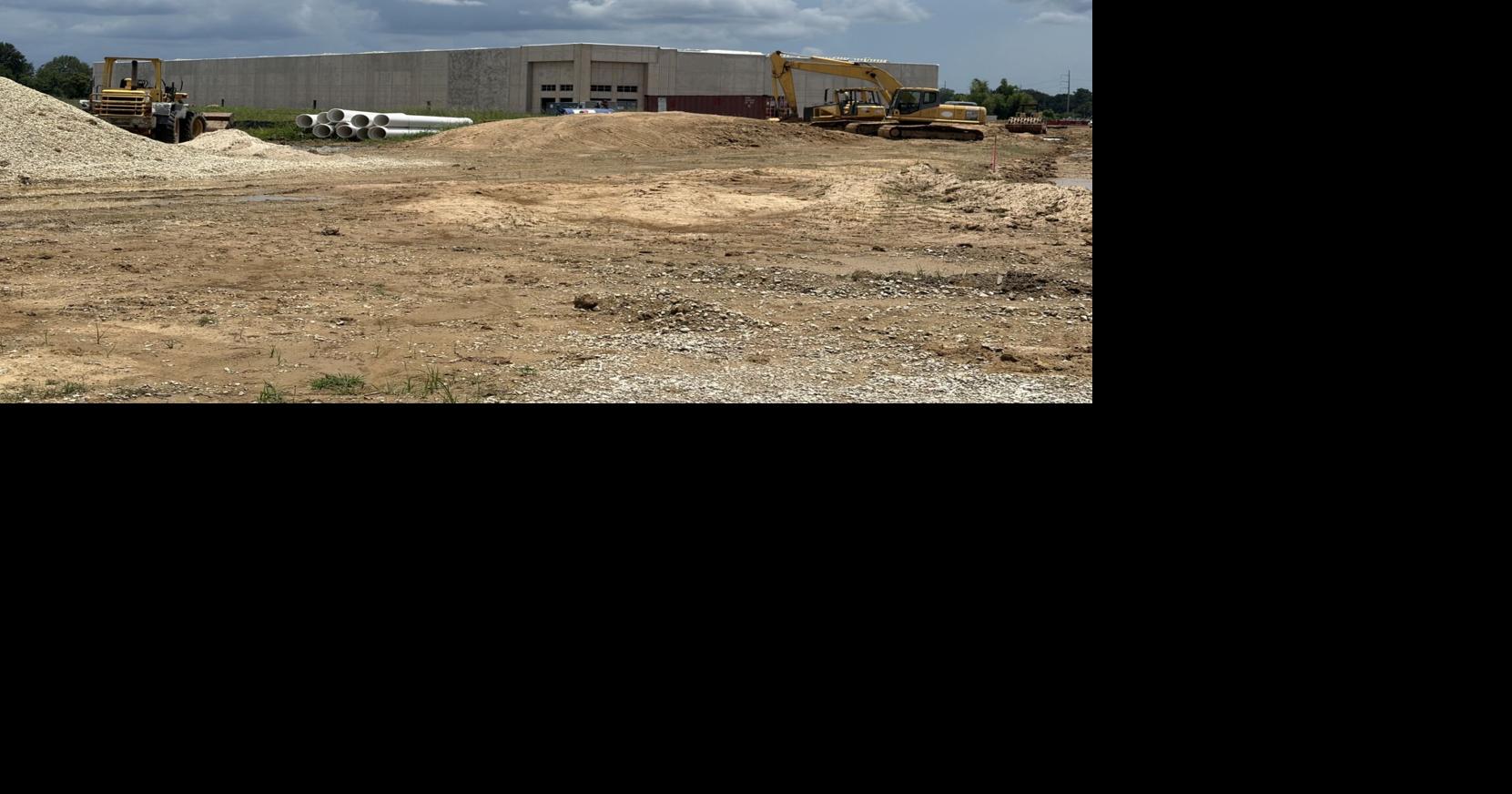 What is under construction near the Interstate 10-Pecue Lane exit?