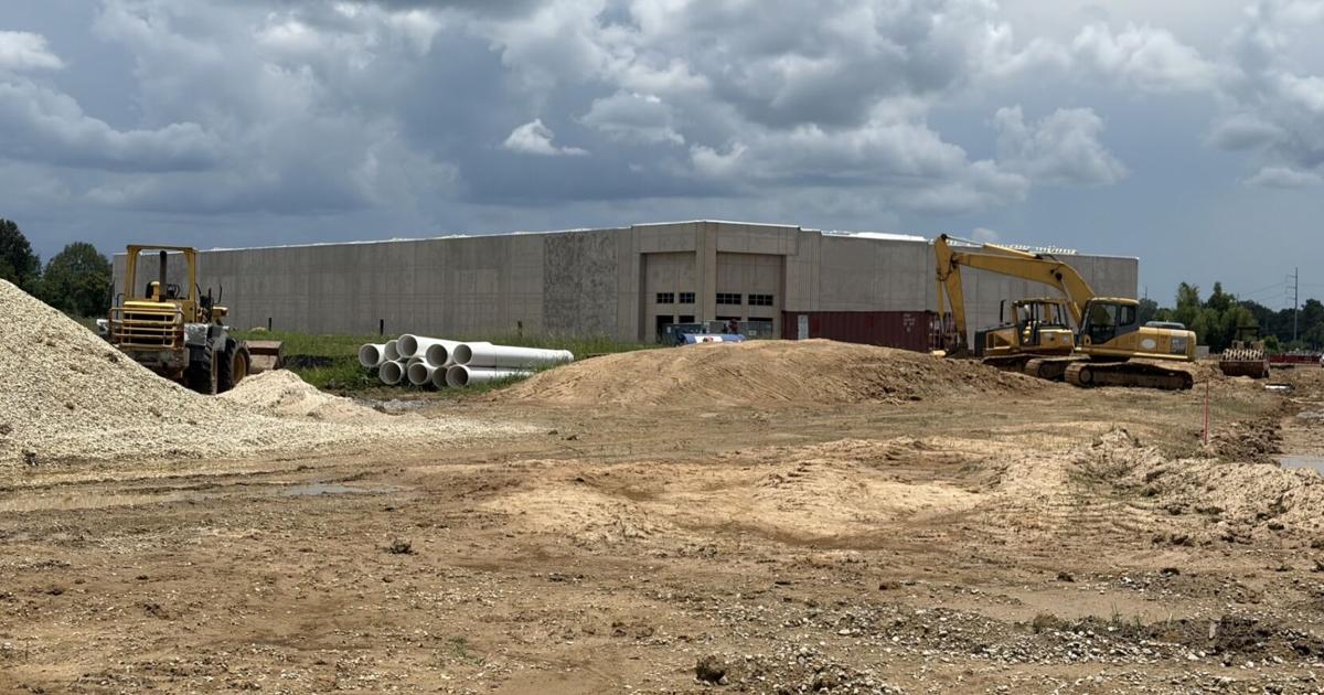 What is under construction near the Interstate 10-Pecue Lane exit?