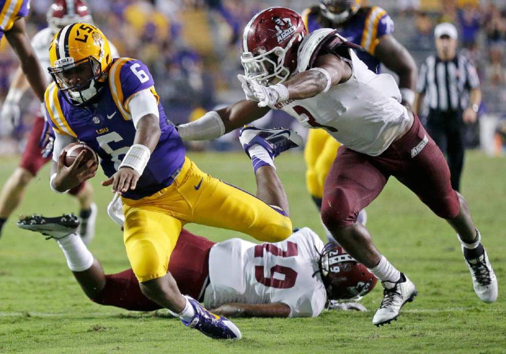 Video: LSU freshman quarterback Brandon Harris says his play against Aggies was a confidence builder _lowres