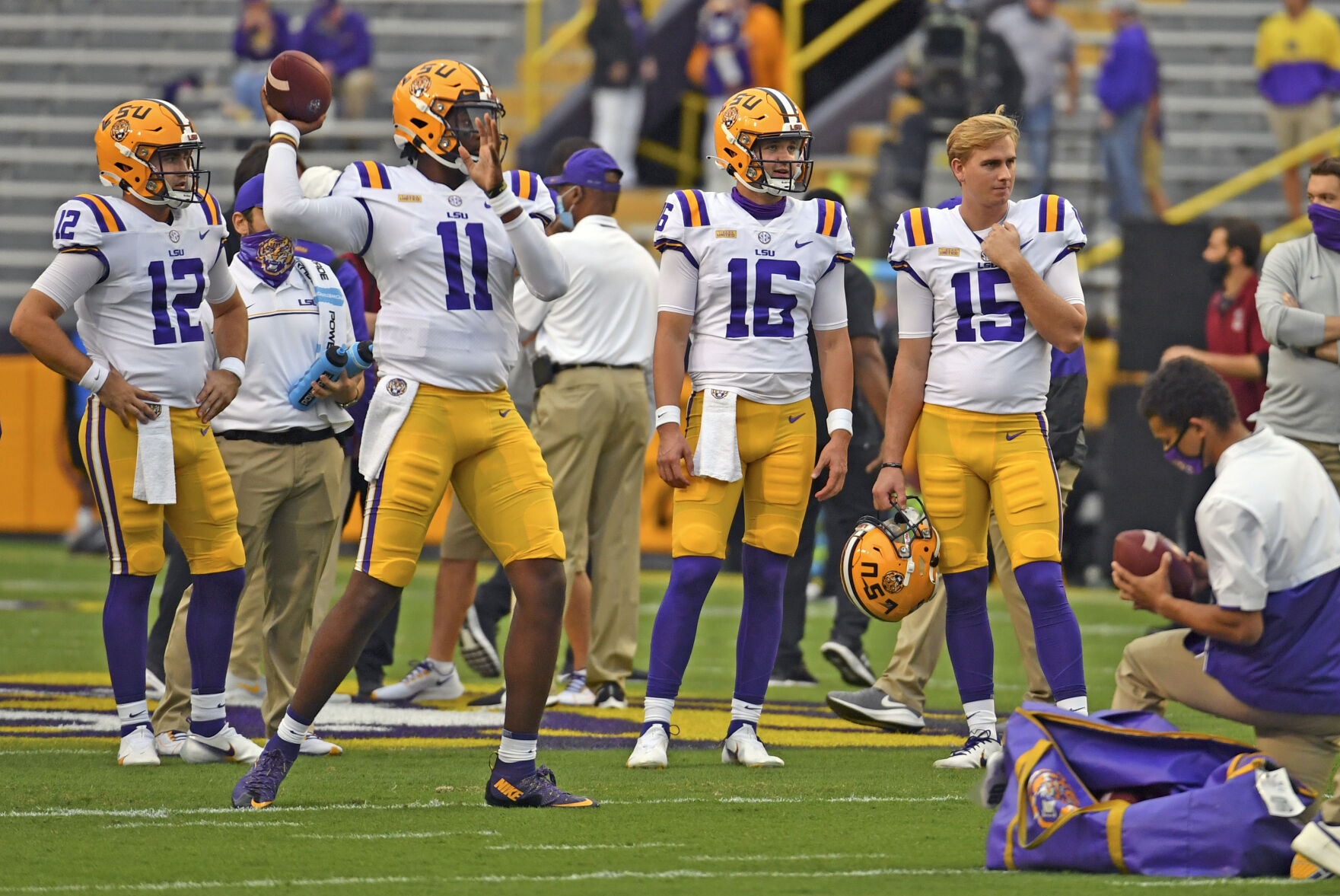 Ed Orgeron: Myles Brennan Out Vs. Alabama; LSU Starting QB May Be Out ...