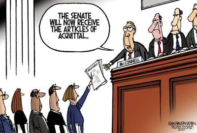 Walt Handelsman Senate Impeachment Trial Opinion Theadvocate Com Increased security, the senators' time) that are covered by taxpayer. walt handelsman senate impeachment