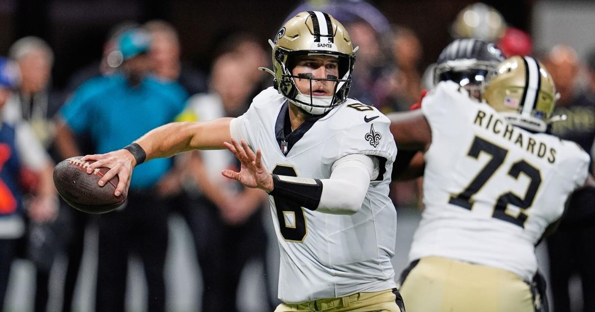Tyler Shough, Saints teammates headed to California for workouts with Drew Brees
