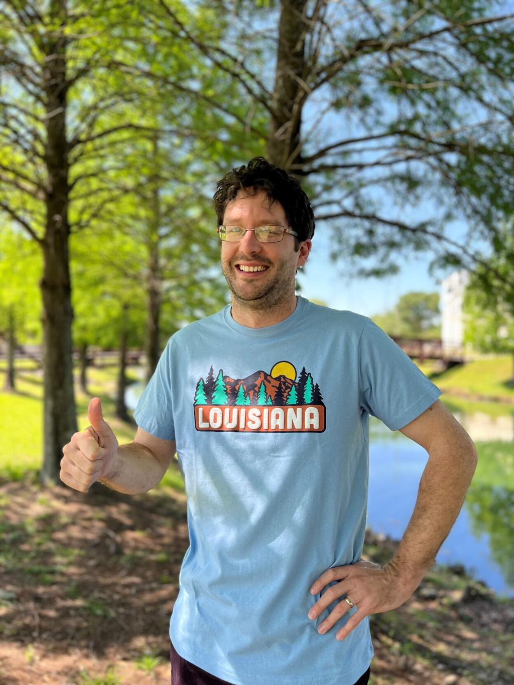 Mountains in Louisiana? A t-shirt says yes.