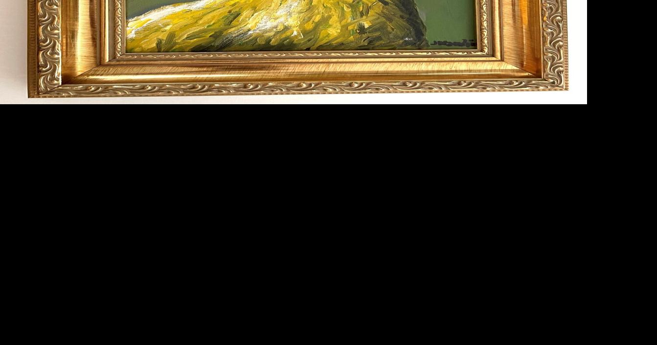 A love story of sorts: Louisiana artist paints chickens and stuff, and I do the backgrounds.