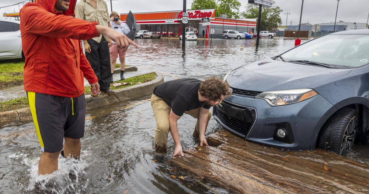 In Louisiana sind Sturzfluten, Hagel und Tornados möglich ...