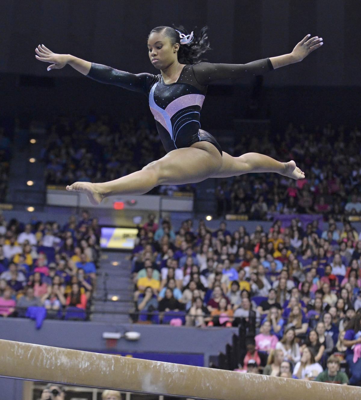 Freshman Kennedi Edney wins allaround title as No. 2 LSU gymnasts cruise to win at No. 6