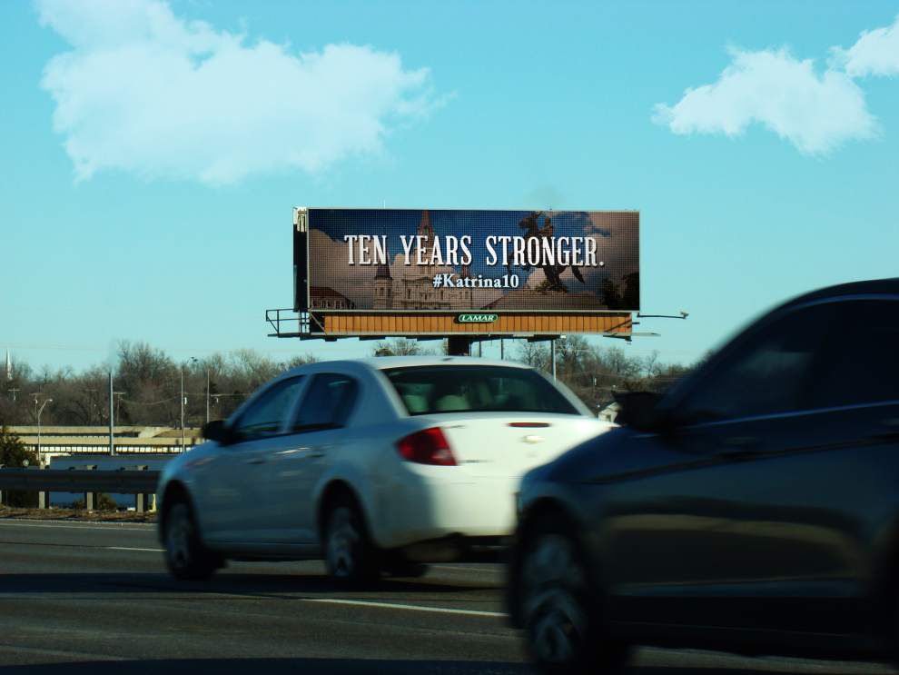 Lamar Advertising commemorating Katrina anniversary on 541 digital