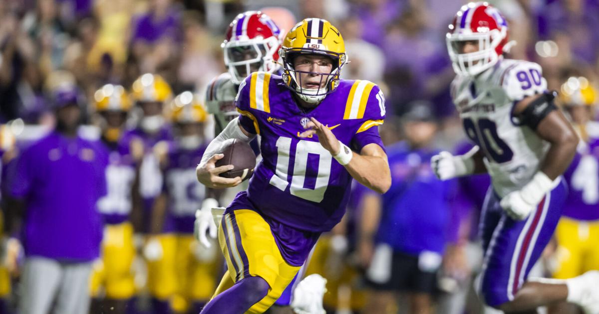 LSU QB Sam Leavitt’s status for Ole Miss is no longer ‘doubtful ...