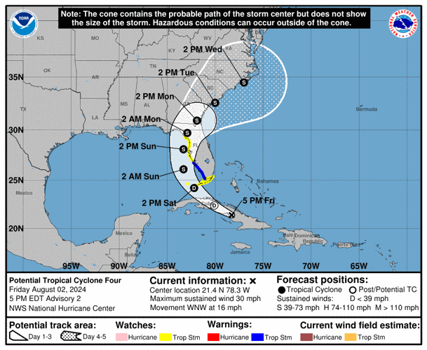 Where will potential tropical storm make landfall in FL? Hurricane