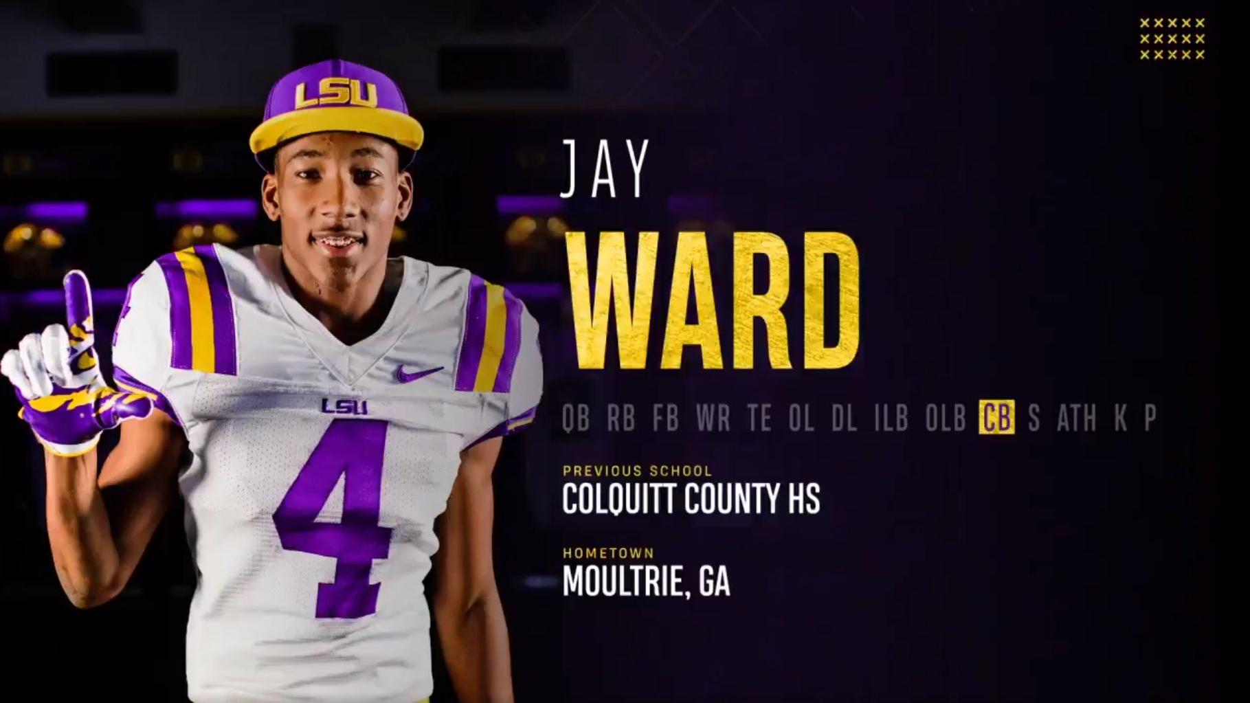 3 Star Cb Prospect Jay Ward Signs With Lsu Over Florida State