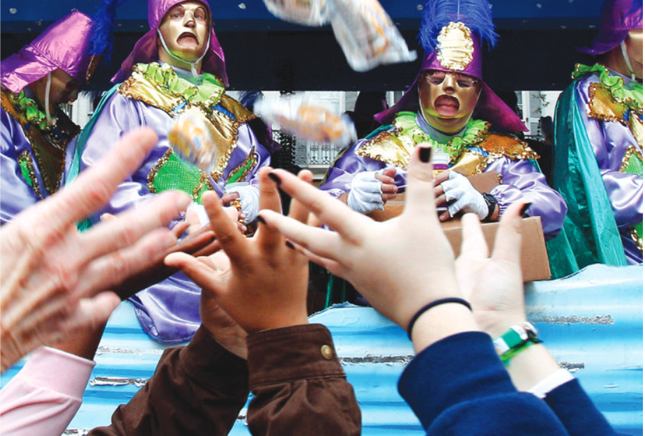 300 unique New Orleans moments Mentions of Mardi Gras throws appear in