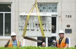 Photos: Statue of Gen. Alfred Mouton removed