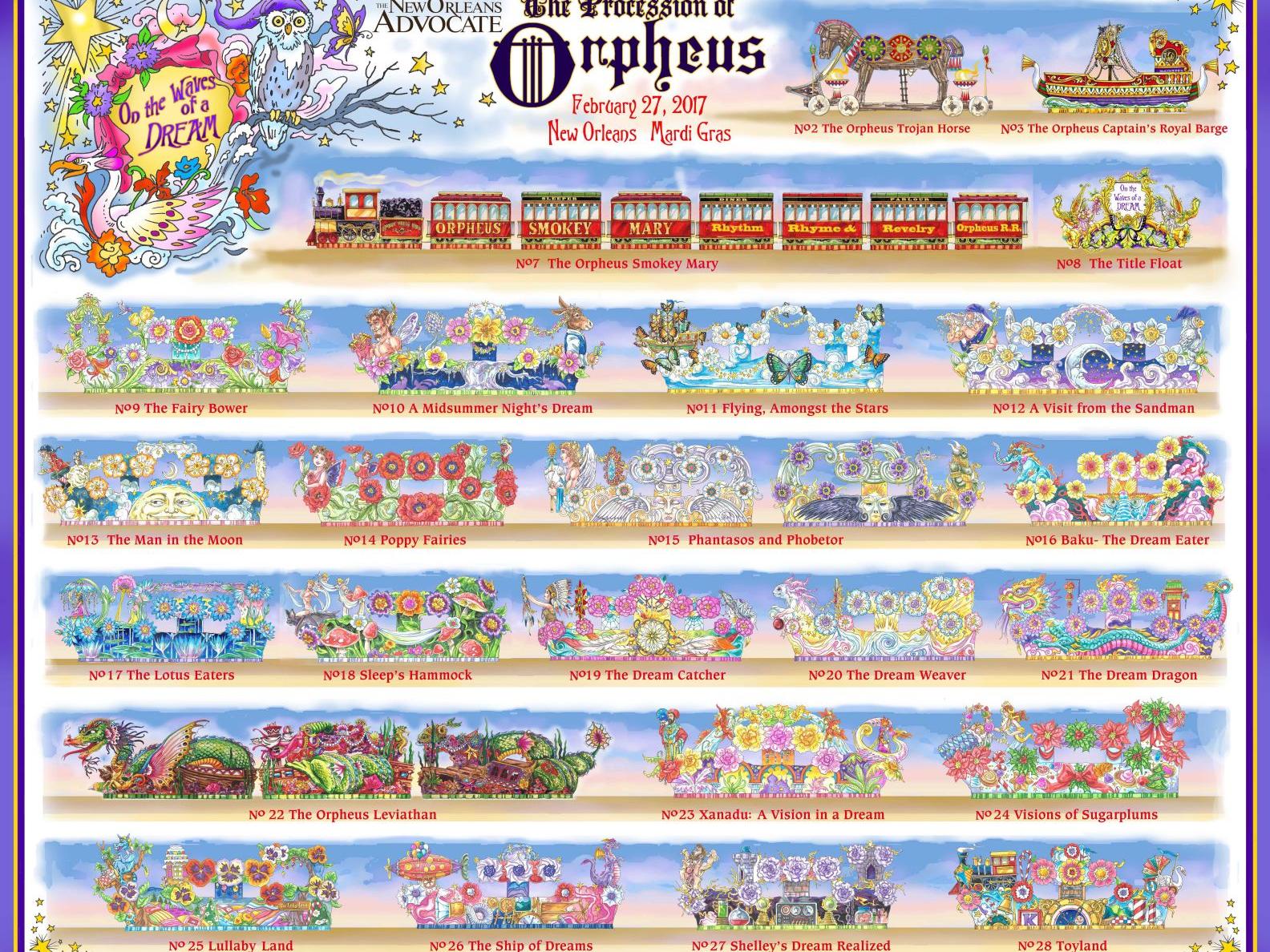 Procession Of Orpheus 2017 Sneak Peek At Parade Floats You Ll See On Lundi Gras Theadvocate Com