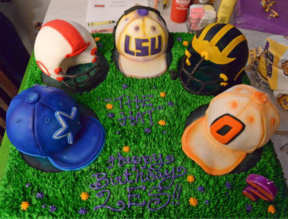 Photos: A man of many hats, check out LSU coach Les Miles' colorful birthday cake _lowres