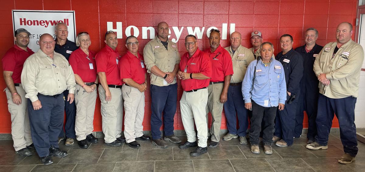 Firefighters learn about hazardous materials they may face in chemical
