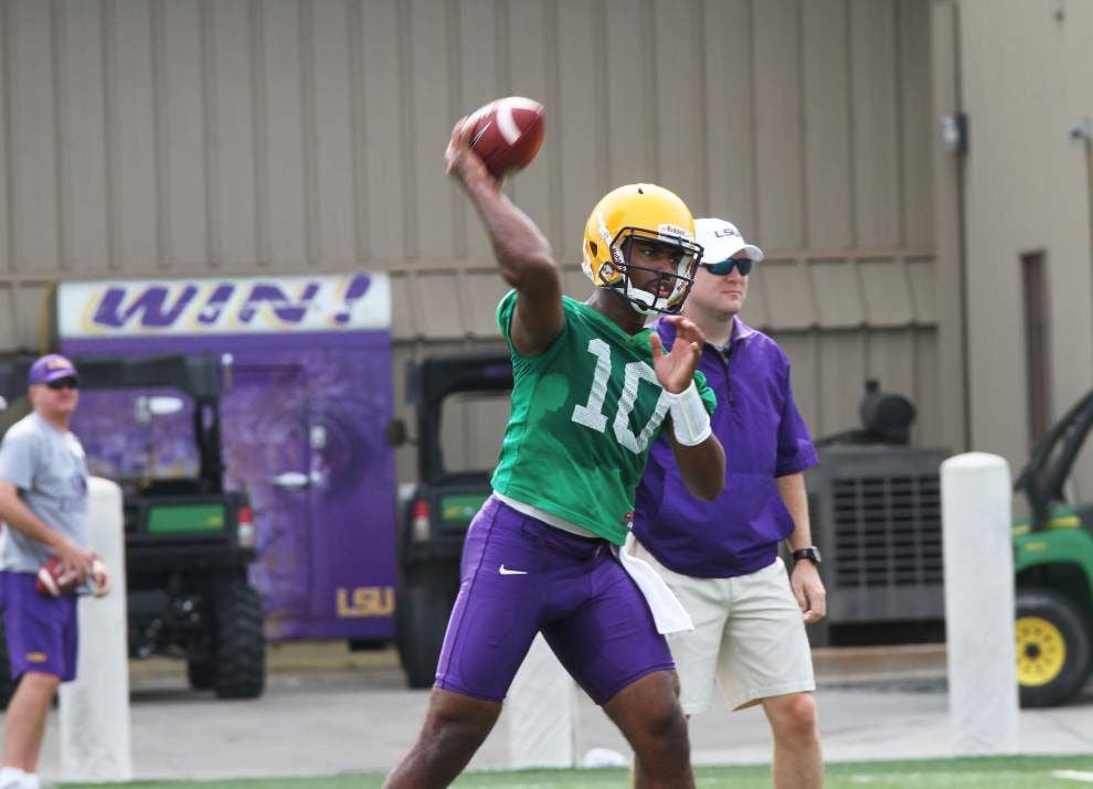 LSU camp report: Quarterback competition begins in separate practices _lowres