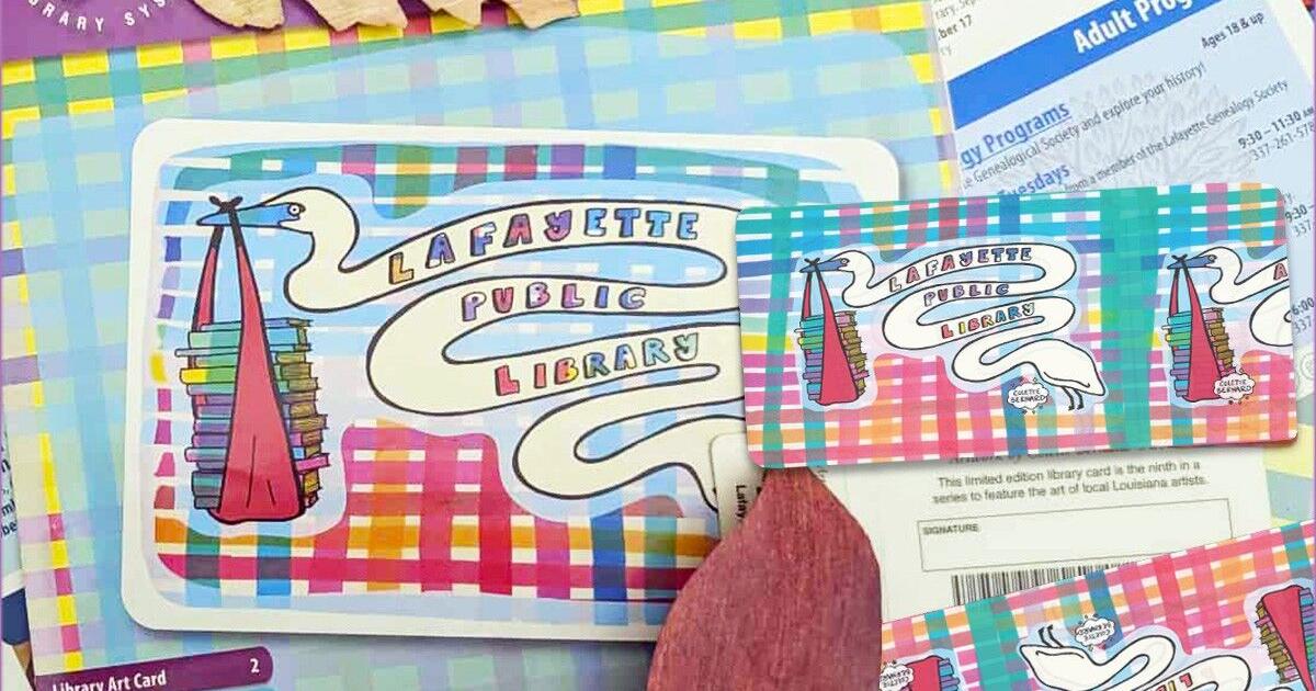 New library card features artwork by Lafayette native and designer