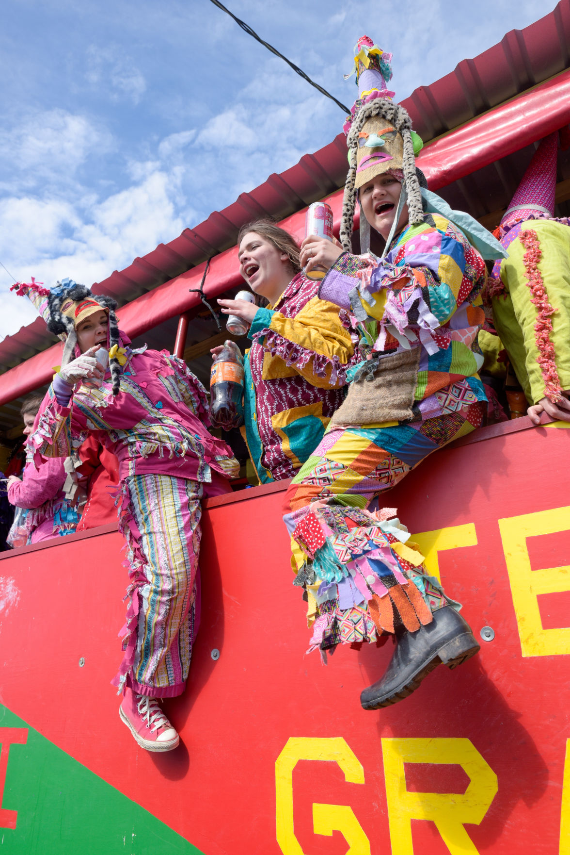 Mardi Gras, country style: medieval-style costumes, chasing