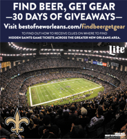 Promo: Find Beer, Get Gear 2018 (30 days of Saints ticket giveaways)