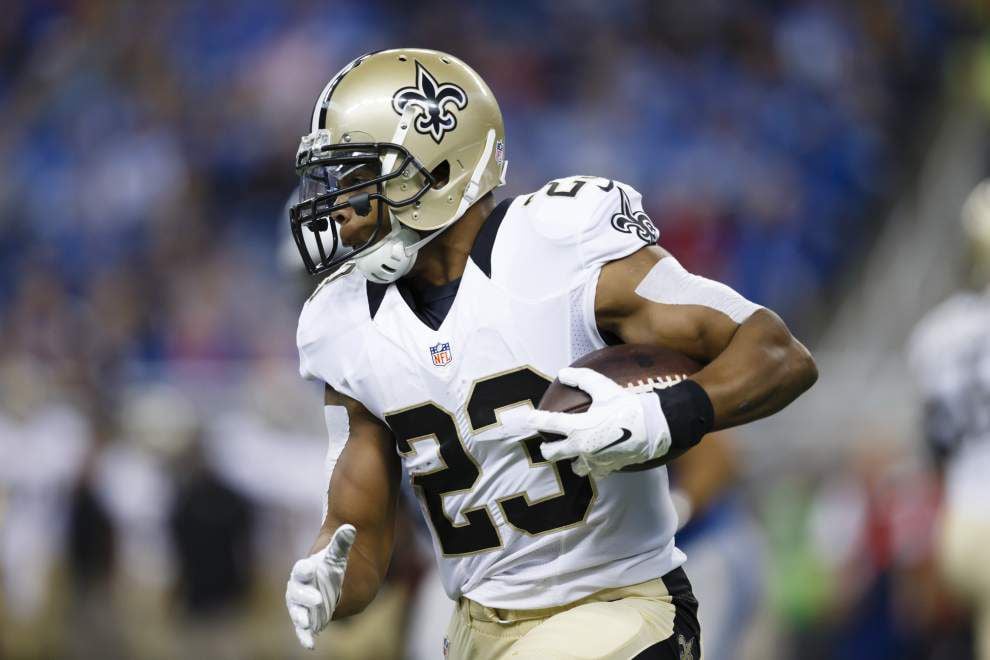 Saints running back Pierre Thomas present, but listed among seven out for Wednesday's practice _lowres