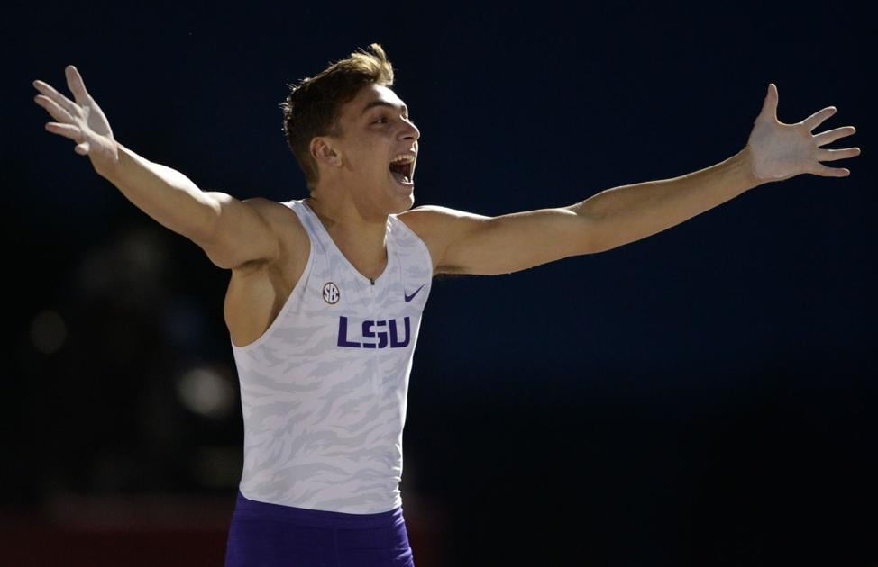 Mondo does it! Duplantis sets collegiate pole vault record ...