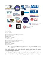 Letter re Louisiana Congressional Redistricting