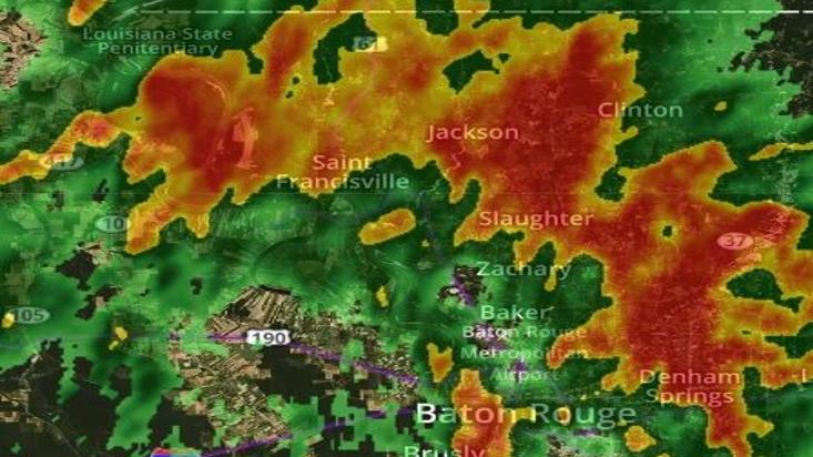 Torrential Rain In Baton Rouge Hits Night Before Hurricane Delta River Flood Warning For Comite Weather Traffic Theadvocate Com