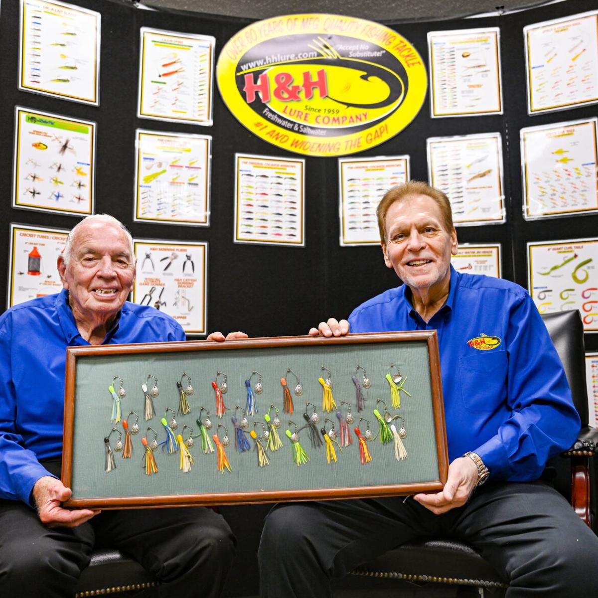 bill owns a large collection of fishing lures Lewis Tiny Trap 1/8 oz blade bait H&H founder Bill Humphreys Sr.