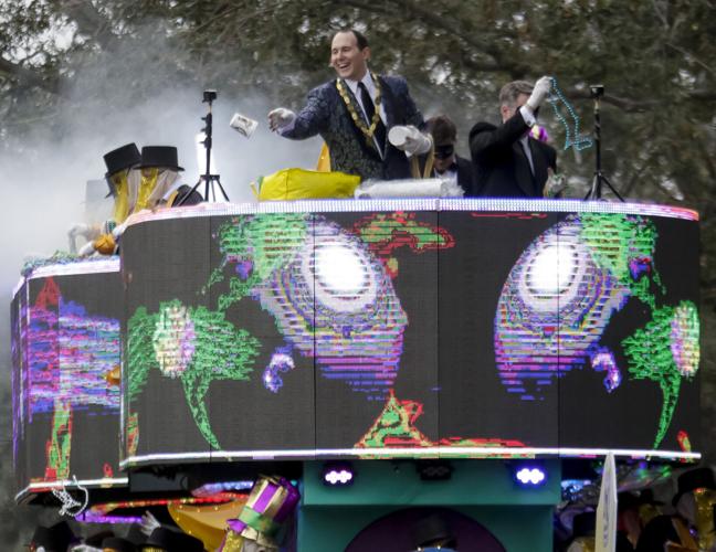 Endymion Grand Marshal Raymond Arroyo Mardi Gras 2022 is a model for