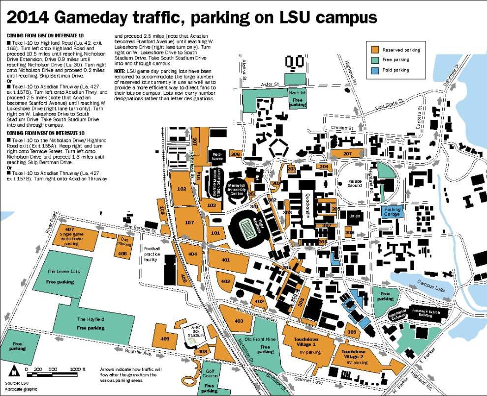 Lsu Campus Map Parking