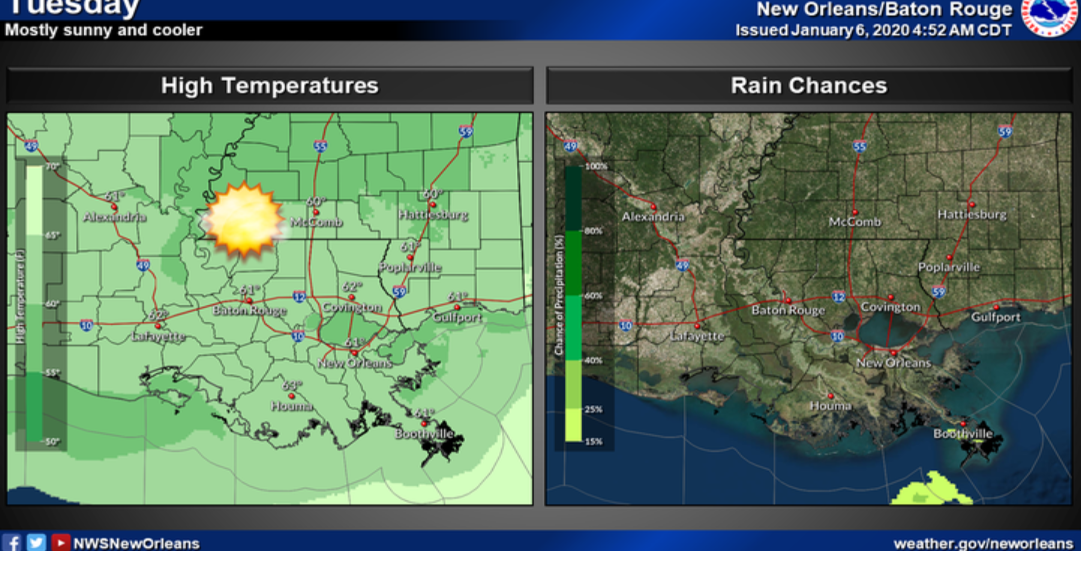 Slight drop in temperatures ahead? See forecast for southeast Louisiana Weather/Traffic