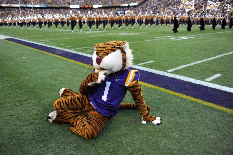 Mike the Tiger joins dozens of other college mascots in Brad Paisley's ...
