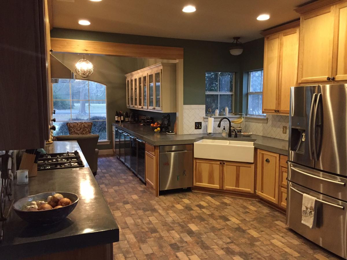 After Flood Central Couple Reimagines Home With Concrete Counters
