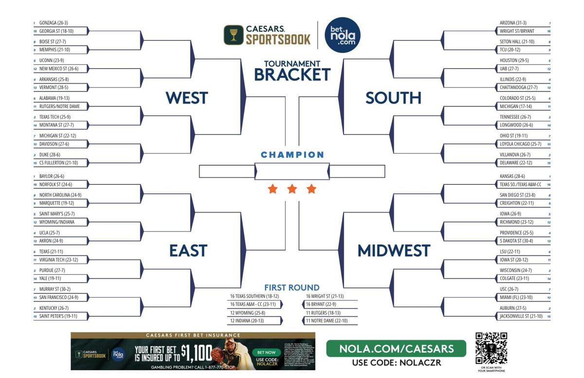 March Madness is here. Download printable men's, women's NCAA ...
