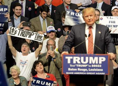 Republican frontrunner Donald Trump's blunt style fires up massive, 'amazing' Baton Rouge crowd _lowres