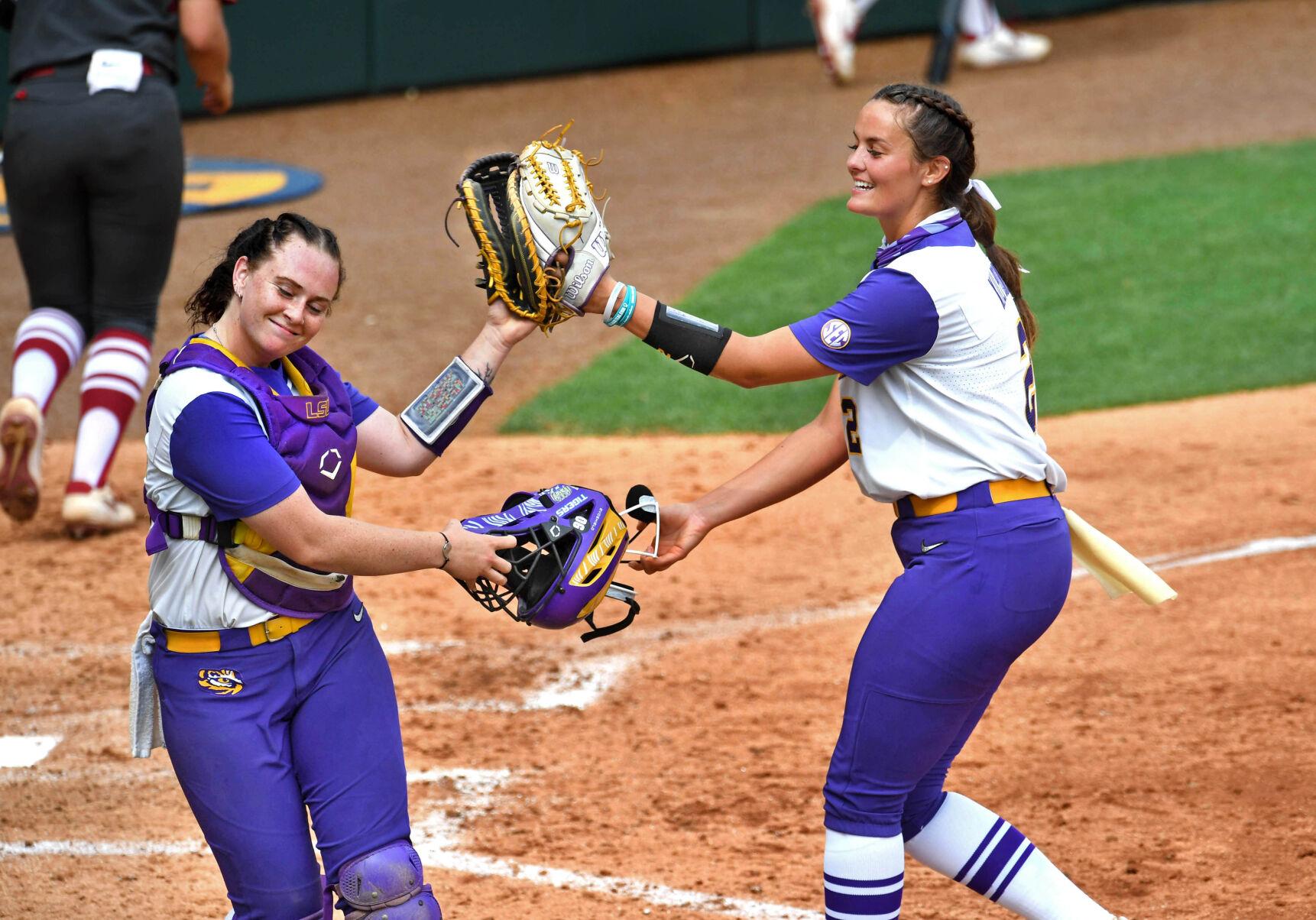 Photos LSU softball takes first game of Monday double header against