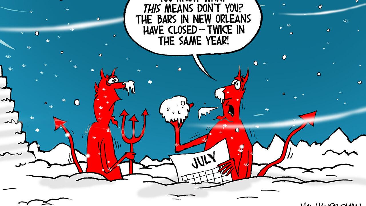 With 475 Devilishly Funny Punchlines Sent In Look Who Won Walt Handelsman S Latest Cartoon Caption Contest Opinion Theadvocate Com