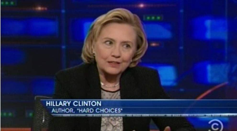 No hint from Clinton on ‘The Daily Show’ _lowres