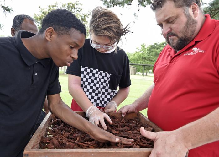 Students at Baton Rouge visually impaired school try archaeology